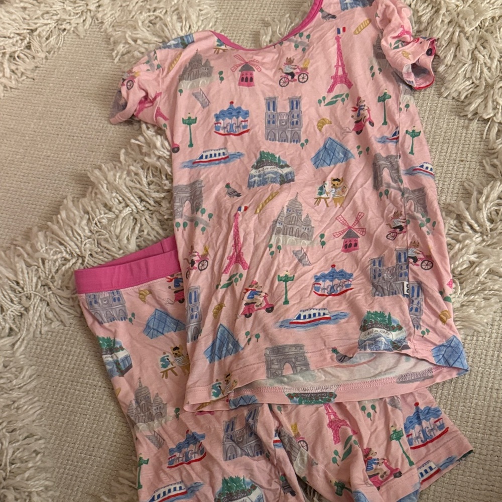 Little Sleepies Pink Paris Adventure Pajama Set